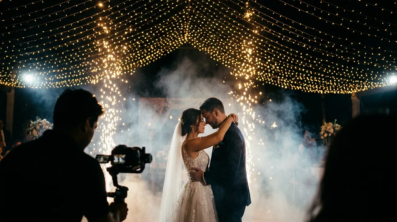 Brautpaar lacht gemeinsam während des Hochzeitstags